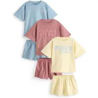 Next Nachtkledij blauw / lichtgeel / mauve