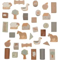 Jollein Houten blokken set 18x12 cm - Farm unisex