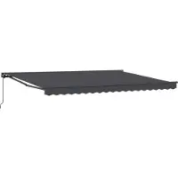 vidaXL Handmatig uitschuifbare luifel Antraciet 4,5 × 3,5 m