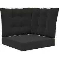 vidaXL Buitenbankkussen Polyester Zwart 50,5 x 50,5 cm