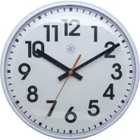 Nextime NX-7308WI Wandklok NXT Diam. 26cm Kunststof Wit, Witte Wijzerplaat