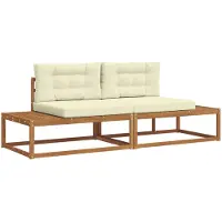 vidaXL Buiten bank set Massief Acacia Hout en Polyester