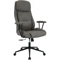 CLP Siddar Bureaustoel - Ergonomisch - Kantelbare rugleuning in 3 standen - In hoogte verstelbaar - 135 kg draagkracht - Kunstleer - antiek/grijs