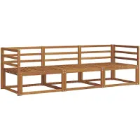 vidaXL Buiten bank set 3 st Naturel Massief Acacia Hout