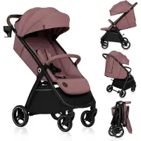 Lionelo Ingrid Buggy - Kinderwagen tot 22 kg - Auto-Folding Systeem - 360° EVA Wielen - XXL Luifel met UPF50+ - Verstelbare Rugleuning en Voetsteun - Panoramisch Ventilatiepaneel - Bekerhouder en Mand