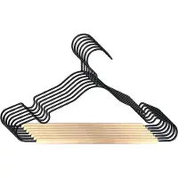 Puck Kledinghanger Metaal - Set van 6 - Zwart