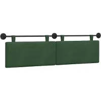 vidaXL Hangend hoofdbord Jungle Groen Corduroy stof