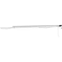 vidaXL Handbediende luifel met LED's Wit 4,5 × 3,5 m Aluminium