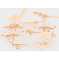TickiT houten dinosaurusblokken, 0,8 kg/pak, Hout, Hout