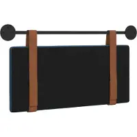 vidaXL Hangend hoofdbord Blauw Antiek PU