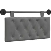 vidaXL Hangend hoofdbord Donkergrijs Fluweel
