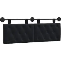 vidaXL Hangend hoofdbord Zwart Fluweel