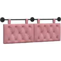 vidaXL Hangend hoofdbord Roze Fluweel