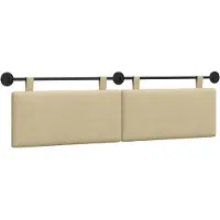 vidaXL Hangend hoofdbord Lichtgroen Grijs Corduroy stof