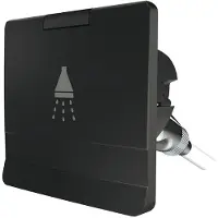 PLASTIMO Shower With Square Cover Zwart