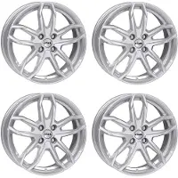 Rial 4 velgen, model Lucca, 6.5x17 inch, ET38, 4x100, kleur zilver, geschikt voor MINI/BMW cabrio