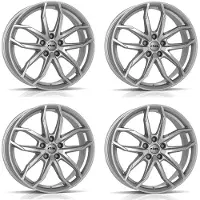 Rial 4 velgen, model Lucca, 8.0x18 inch, ET45, 5x108 boutgaten, kleur zilver, geschikt voor TOYOTA Proace City, Proace City Verso, Proace