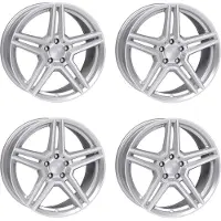 Rial 4 velgen, model M10, 8.0x18 inch, ET38, 5x112, kleur zilver, geschikt voor AUDI A4, A6, A7, A8, Q5, S4