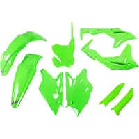 Ufo Kawasaki Kxf 250 2018-2020 Kakit225f-aflu Fork Protectors & Plastic Set