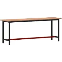 Syfax Werkbank 220x55x81,5 cm massief beukenhout en metaal