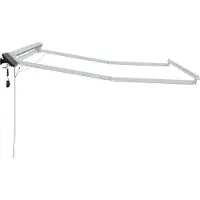 vidaXL Handbediende luifel met LED's Wit 3,5 x 2 m Aluminium