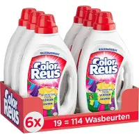 Color Reus Gel - Vloeibaar Wasmiddel - Gekleurde Was - 6 x 19 Wasbeurten - Voordeelverpakking