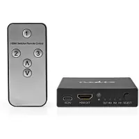 Nedis HDMI-Switch | 3 poort(en) | 3x HDMI Input | HDMI Output | 8K@60Hz | 45 Gbps | Afstandbestuurbaar | Aluminium | Antraciet - VSWI3493AT