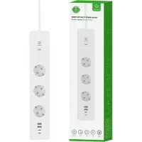 WOOX R6132 slimme stekkerdoos met energiemeter | tot 3680W | 3 stopcontacten | wit