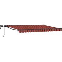 vidaXL Handbediende luifel met LED's 4 × 3,5 m