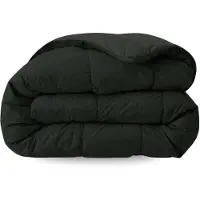 Zelesta Comfort Uni Dekbed zonder overtrek - Wasbaar Hoesloos dekbed - Met vaste overtrek - 2 in 1 - Zwart - 140x200cm