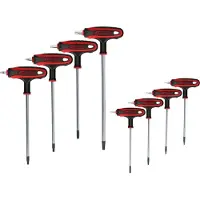 Ks Tools 151.8165, L-vormige Torx-sleutel, metalen, chroom-vanadiumstaal, 700 g, 8 stuks