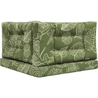 vidaXL Buitenbankkussen Polyester Blad Design 80 x 80 x 8 cm