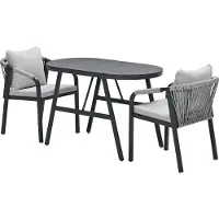 Garden Impressions Terni aluminium balkon set - carbon black - sand
