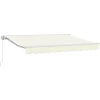 vidaXL Handmatig uitschuifbare luifel Crèmekleurig 3 x 2,5 m