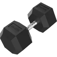 Tunturi Platinum Hexa Dumbbell - Rubber - 1x 30kg - Zwart