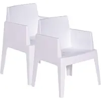 Garden Impressions tuinstoel Box the original wit - 2 stuks