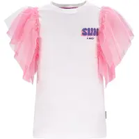B.NOSY T-shirt wit Meisjes Stretchkatoen Ronde hals Meerkleurig - maat 104