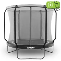 VirtuFit Premium Trampoline met Veiligheidsnet - Zwart - 251 cm