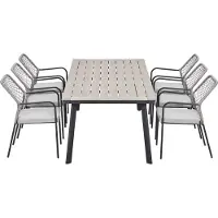 Garden Impressions Ross tuinset sand 7-delig - Penedo tuintafel 230x100 cm