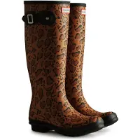 Hunter - Women's Original Tall Wellington Boots Leopard
