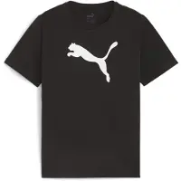 Puma Kinder T-shirt Teamrise Logo Jersey Baumwolle Jr Zwart