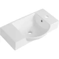 Sapho Litos Keramische wastafel 55x32cm, wit