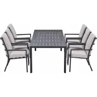 Garden Impressions Senja tuinset 7-delig desert sand - Kasper tuintafel 220x93 cm