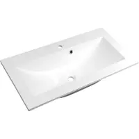 Sapho Yukon Kunstmarmeren wastafel 70x45cm, wit