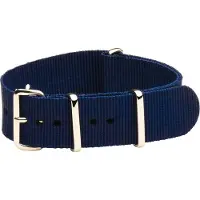 Kaiser Premium Navy Blue Nato strap 22mm - Horlogeband Blauw