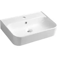 Isvea - Wastafel Sistema U, 55x38 cm, met 1 kraangat, wit 10PL53055