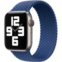 Apple Gevlochten solobandje voor de Watch | 38/40/41/42 mm - Maat 8 - Atlantic Blue