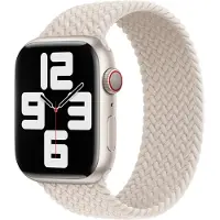 Apple Gevlochten solobandje voor de Watch | 44/45/46/49 mm - Maat 7 - Starlight