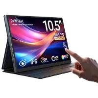 Minix SF10T 10.5” Portable Monitor - Touchscreen - IPS Beeldscherm - 178° Kijkhoek - Inclusief Beschermhoes - Full HD - Voor Mac PC Xbox PS4/5 Switch - Zwart