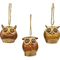 Viana Schattige uilenhangers - Rustieke bruine tinten, 5,6 cm - Perfecte dec